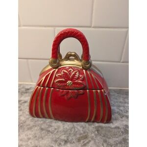 David's Cookies Ceramic Purse Shaped cookie jar